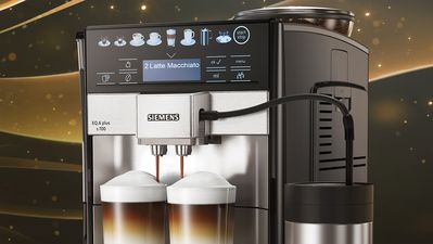 Espressomaskin med enkel och tydlig display.