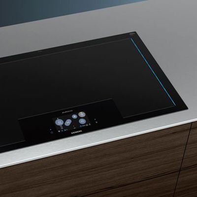 Overhead view of Siemens induction hob cooktop