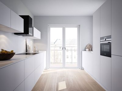 Siemens Keukenplanning: scène als inspiratie voor planningsoplossingen voor kleine keukens met Siemens toestellen.