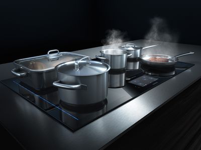 Pots & pans cooking on an induction hob