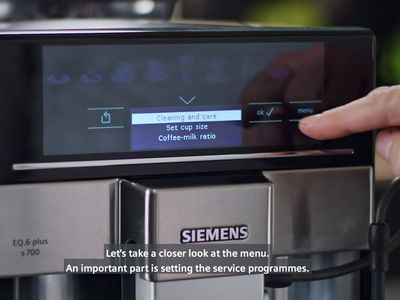 Siemens Hausgeräte Serviceprogramme für die EQ.6 plus-Kaffeemaschine
