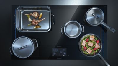 Je kunt jouw pannen en ander kookgerei plaatsen en verplaatsen waar je wilt op een kookplaat met flexinductie.