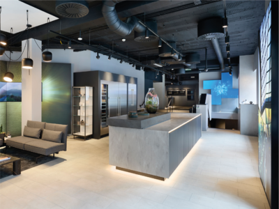 Image of the Siemens London Showroom where you can book an appointment and get kitchen planning advice from expert consultants