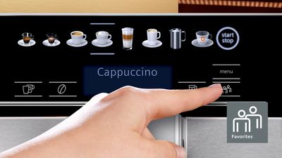 Siemens Kaffeevollautomat EQ.6 plus mit Favorites-Funktion