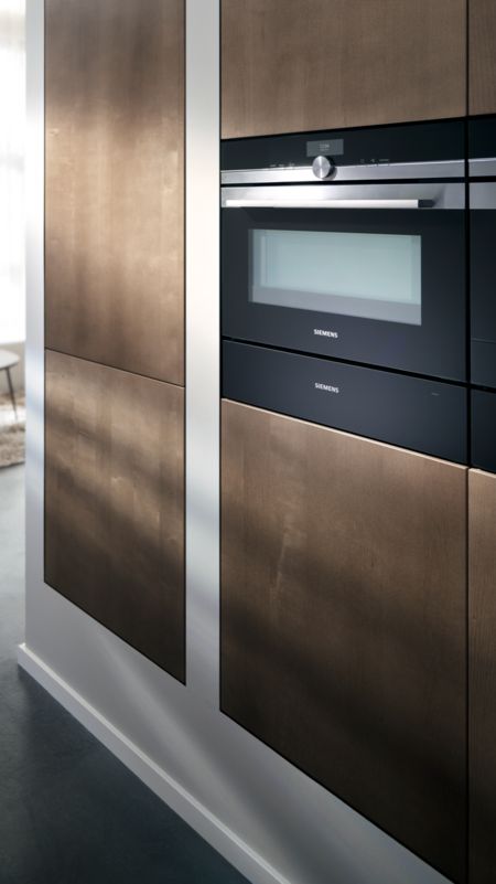 Kitchen unit showing Siemens built-in microwave  