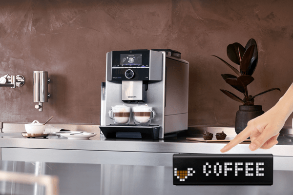 Illustration af kaffepause med Home Connect