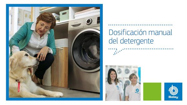 Dosificar detergente a mano en una lavadora con dosificación automática