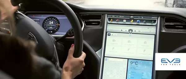 Eve Connect appp displayed in Tesla 