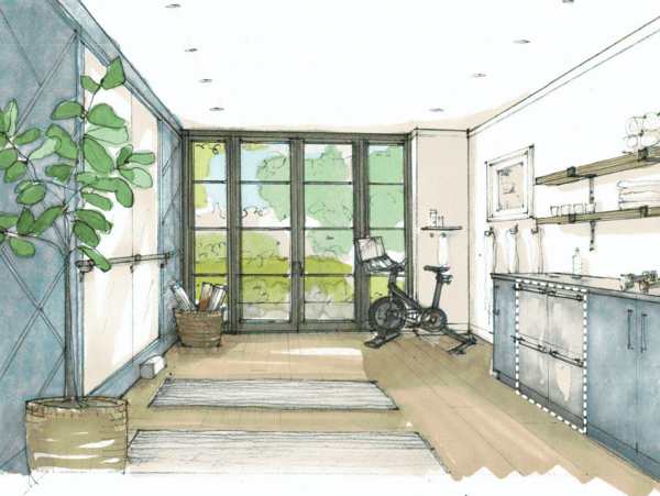 瑜伽工作室图像突出显示底层制冷