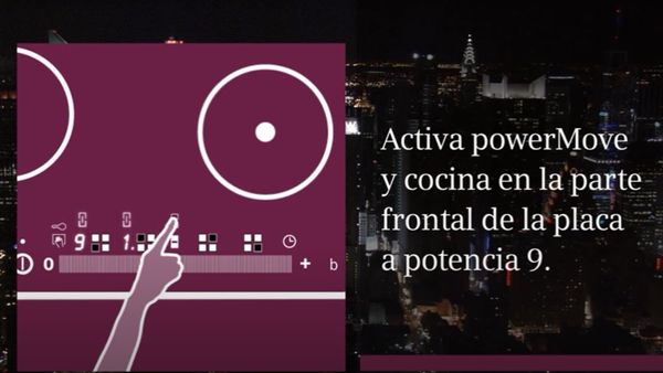 Placa de cocina con función powerMove