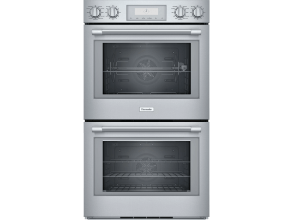Thermador built-in double oven professional with two full capacities and a rotisserie on top