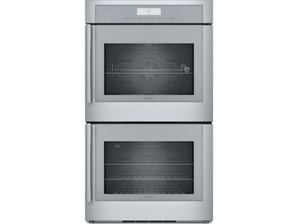 Thermador 30 inch double masterpiece with two true convection with a left side door opening