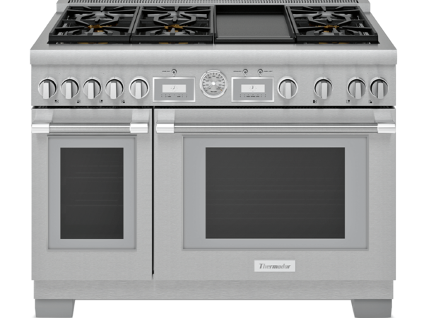 Thermador 48 inch range with 6 burners PRG486WDG