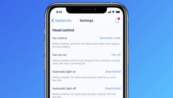 Home Connect Hob Hood Control