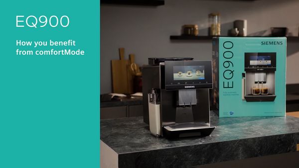 Slik bruker du comfortMode på din Siemens EQ900 helautomatisk kaffemaskin