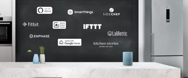 Home Connect - chalkboard with partners ecosystem