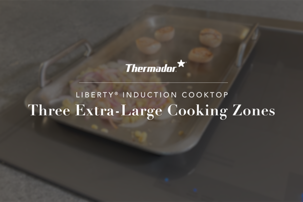 Three extra-large cooking zones Liberty Induction Cooktop