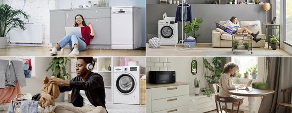 Übersicht Mini-Mikrowelle, Waschmaschine und Geschirrspüler von Constructa