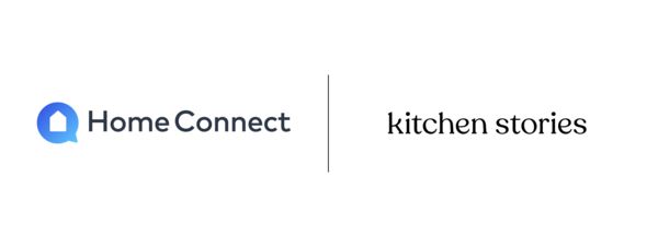 Logo di Home Connect e logo di Kitchen Stories