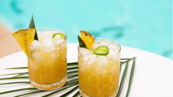 Flaming Pineapple Mocktail