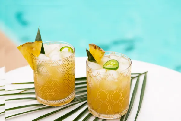 Flaming Pineapple Mocktail
