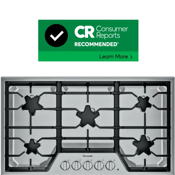 Thermador Gas Cooktop With Consumer Reports Recommended logo