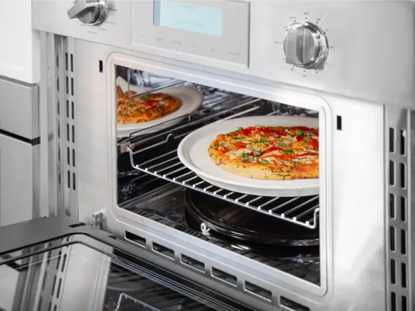 Thermador 30 inch speed oven cooking modes pizza in oven