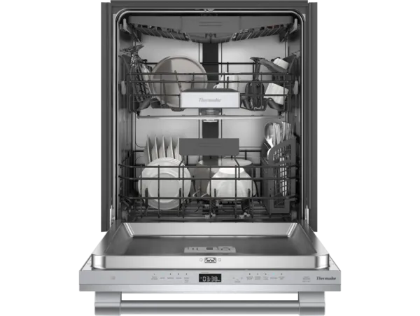 thermador emeral stainless steel dishwasher with professional handle