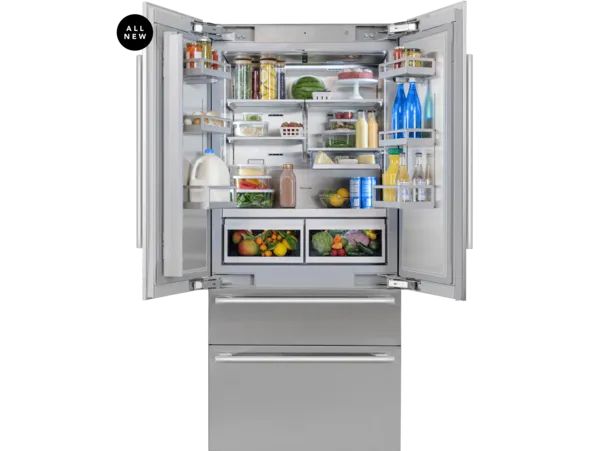 thermador 36 inch french door bottom freezer refrigerator masterpiece handles