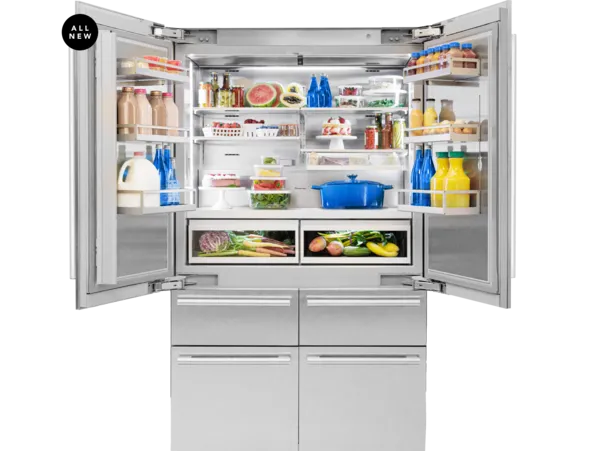 thermador refrigerat 48 inch bottom freezer refrigerator with masterpiece handles