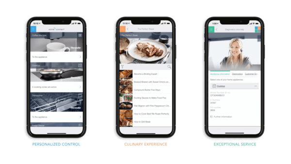 Thermador connected experience application overview GIF