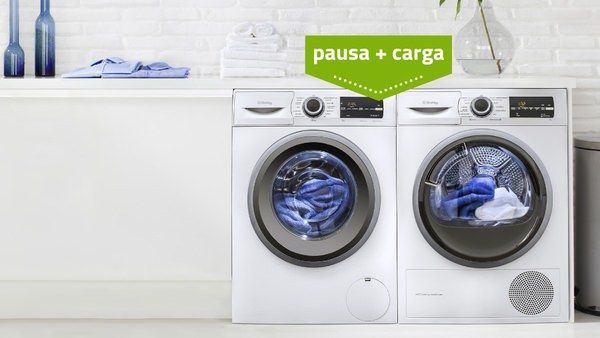 Máquinas de lavar roupa com "pausa+carga"