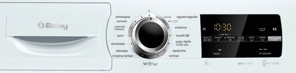 Programas e funções de máquinas de lavar roupa Balay