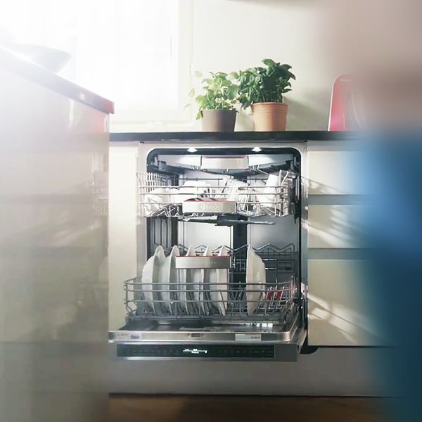 Open dishwasher with Home Connect function
