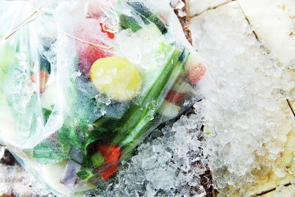 Flash-frozen vegetables