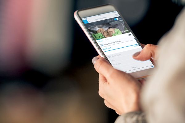Smartphone avec l'application Home Connect