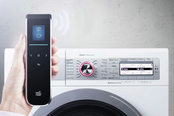 X-Spect scanner sending data to a washing machine with Home Connect
