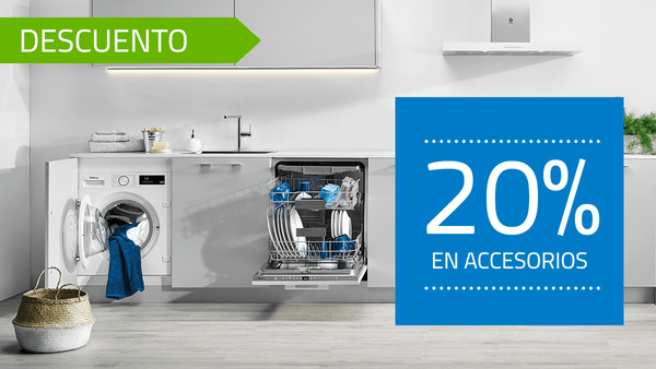 20% de descuento en accesorios para lavado, secado y lavavajillas