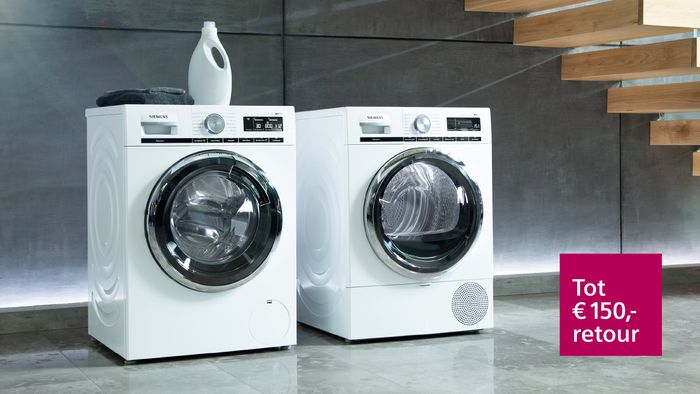 Siemens wasmachines tot 150 euro retour