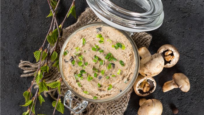 Jar of mushroom pate