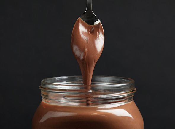 Jar of chocolate filling