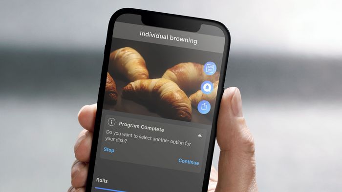 Schermata smartphone per la gestione da remoto di elettrodomestici intelligenti