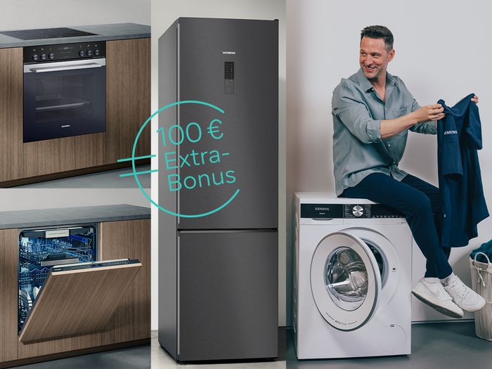 Siemens Extra-Bonus Aktion mit 100 € Cashback.