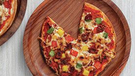 Thin Crust Pizza with Indian Toppings