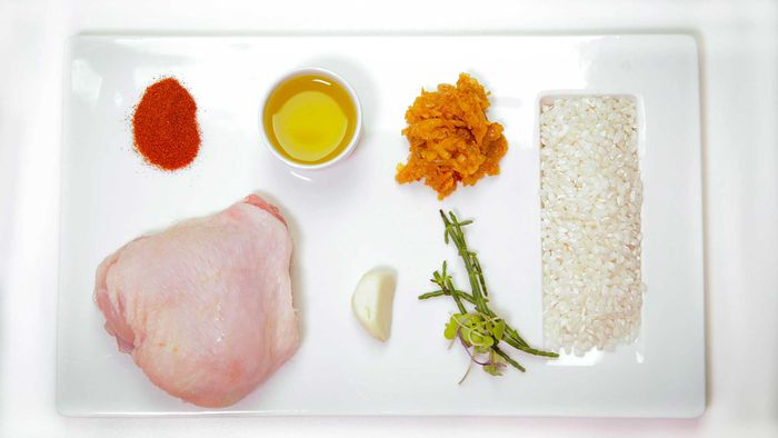 ingredientes receta arroz con pollo y kimchi