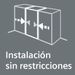 instalación sin restricciones