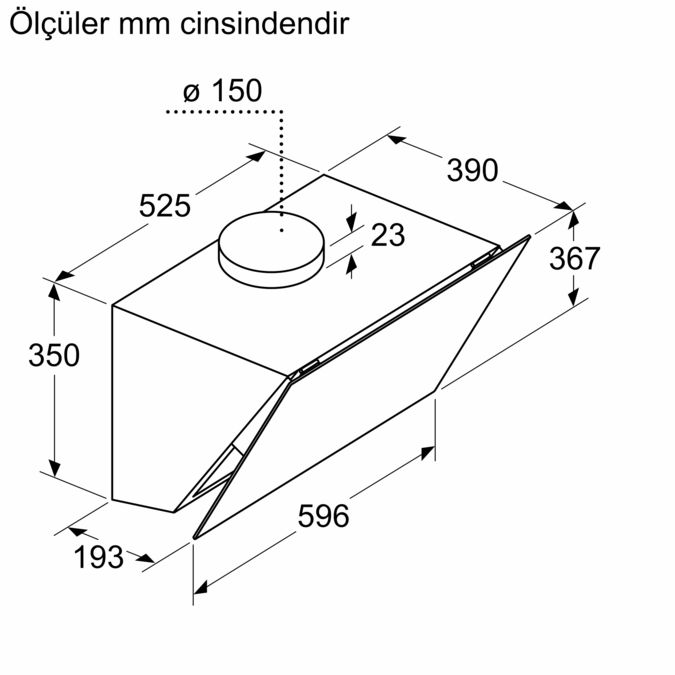 DVK6J669 Duvar Tipi Davlumbaz Profilo Dayanıklı Ev Aletleri TR