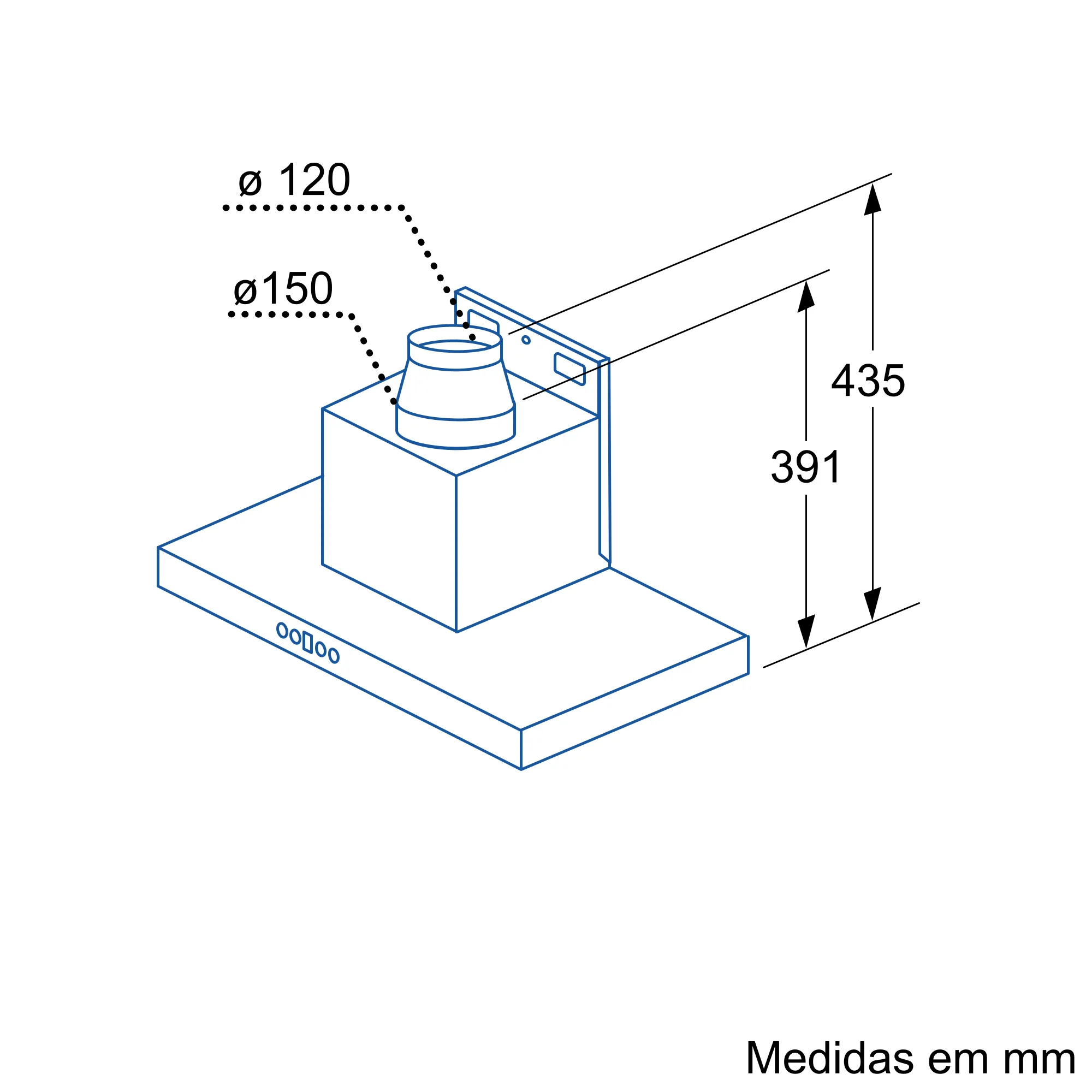 3BC874 Wall Mounted Cooker Hood BALAY PT