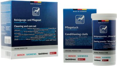 Siemens cleaning and care set for stainless steel surfaces