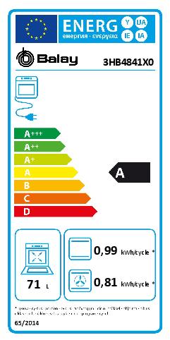 Chollo de hoy | Balay 3HB4841X0 horno multifunción (7 ) encastrable 60 cm  71l acero